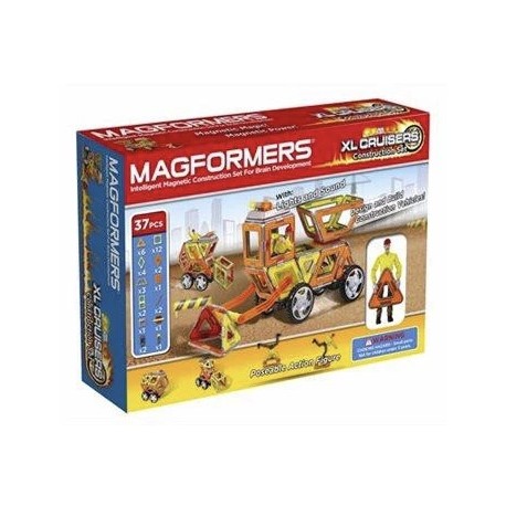 Magformers - Ensemble de véhicules de construction XL de 37 pièces 63080