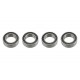 Revtec - Roulement à billes - acier chromé - ABEC 3 - Flasque caoutchouc - 6X10X3 - MR106-2RS - 4 pcs