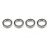 Revtec - Roulement à billes - acier chromé - ABEC 3 - Flasque caoutchouc - 8X14X4 - MR148-2RS - 4 pcs