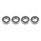 evtec - Roulement à billes - acier chromé - ABEC 3 - Flasque caoutchouc - 8X16X5 - 688-2RS - 4 pcs