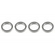 Revtec - Roulement à billes - acier chromé - ABEC 3 - Flasque caoutchouc - 15X21X4 - MR6702-2RS - 4 pcs