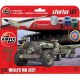 AIRFIX MAQUETTE MILITAIRE A55117A SMALL STARTER SET WILLYS MB JEEP AVEC REMORQUE ET CANON 1/72 A55117A