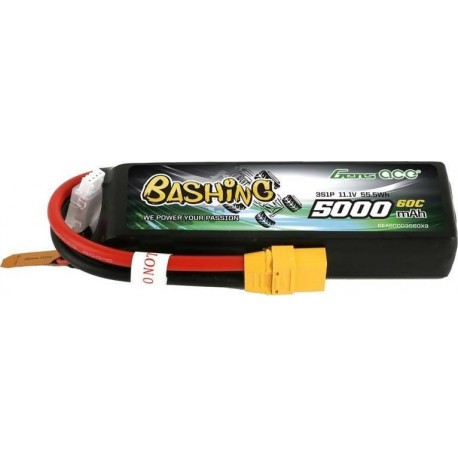 Gens ace 5000mAh 11.1V 3S1P 50C Lipo Battery Pack with XT-90 Plug Bashing Series