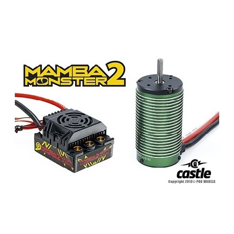 Castle Mamba Monster 2 1:8TH 25V EXTREME CAR ESC WATERPROOF WITH 2200kv motor