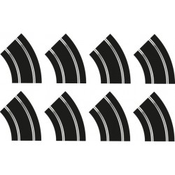 Scalextric C8196 Courbe R2 (8 pcs) - Pack Extension de Piste