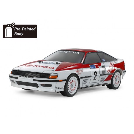 TAMIYA 47491 Toyota Celica GT-Four TT-02 avec une carrosserie pré-peinte