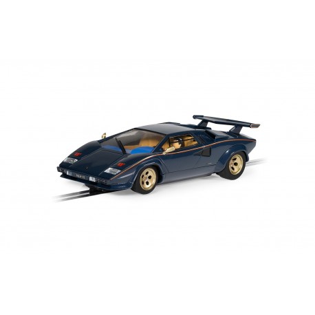 Scalextric C4411 Lamborghini Countach - Walter Wolf - Blue And Gold