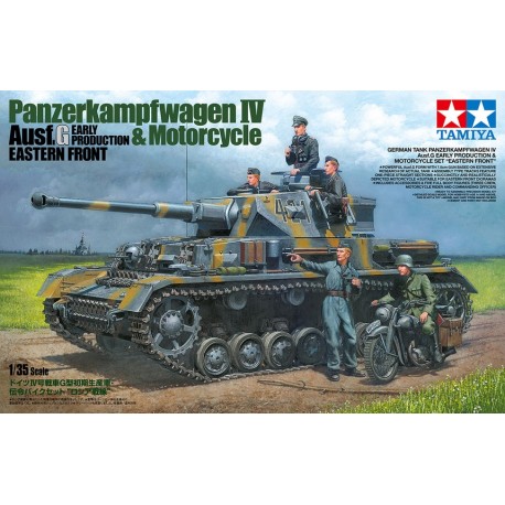 Tamiya 25209 Panzer IV Ausf.G et Motocycliste WWII - 1/35ème