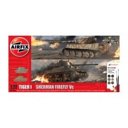 Airfix AF501861/72 CLASSIC CONFLICT TIGER 1 VS SHERMAN FIREFLY GIFT SET