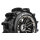 Louise RC - ST-PADDLE- 1-8 Stadium Truck Tire Set - Mounted - Sport - Black Chrome 3.8 Bead Style Wheels - Hex 17mm - L-T3290BC