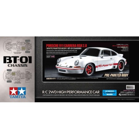 Tamiya BT-01 Porsche 911 Carrera RSR 2.8 Blanche KIT 47507