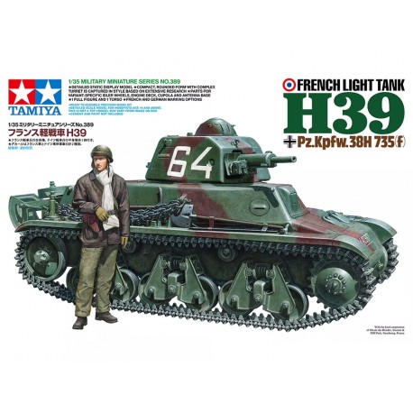 TAMIYA 35389 1/35 FRENCH LIGHT TANK H39 PZ.KPFW.38H 735(F)