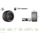 Louise RC - MFT - ST-ROCKET - 1-8 Stadium Truck Tire Set - Mounted - Sport - Black Wheels - Removable 0 & 1/2 OFFSET HEX 17mm