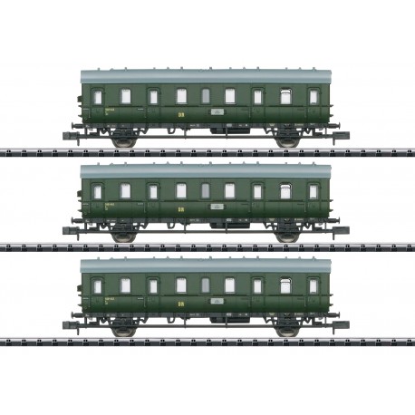 Minitrix 18277 Coffret de voitures Trafic local de la DR DB - N 1/160 - EP. III