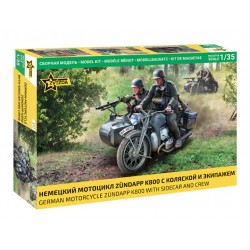 ZVEZDA MAQUETTE PLASTIQUE 3717 ZÜNDAPP K800 SIDECAR AVEC ÉQUIPAGE 1/35