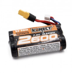 KONECT BATTERIE LI-ION XT60 7.4V 2600 MAH 15C