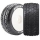 Louise RC - B-ROCKET - Set de pneus Buggy 1/8 - Collés - Tendre - Jantes blanches - Hexagone 17mm - L-T3190SW