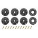 Louise RC - SC-UPHILL - 1-10 Short Course Tire Set - Mounted - Soft - Black Wheels - Removable 1-10 - L-T3223SB
