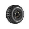 Louise RC - SC-UPHILL - 1-10 Short Course Tire Set - Mounted - Soft - Black Wheels - Removable 1-10 - L-T3223SB
