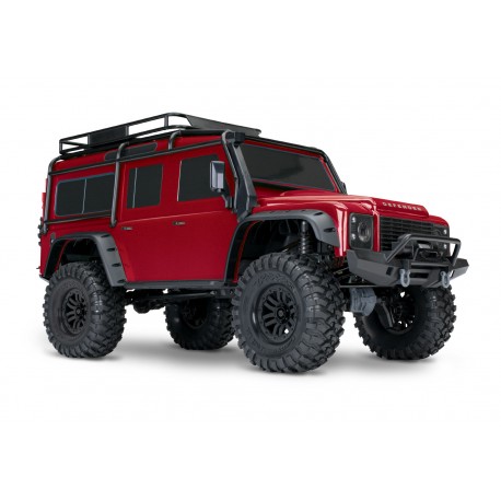Traxxas TRX82256-4-RED TRX-4 Traxxas Land Rover Defender Clipless Body Crawler RTR