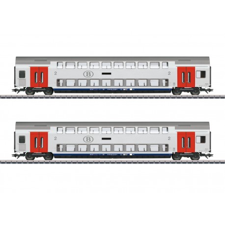 Marklin 43566 Set de voitures à 2 niveaux SNCB - Voie H0