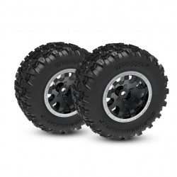 Traxxas TRX10771-STBLK Pneus sur jantes noir Sledgehammer (2) Avant