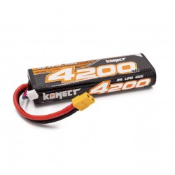 KONECT LIPO 4200MAH 7.4V 40C 2S1P 31WH (STICK PACK DEAN)