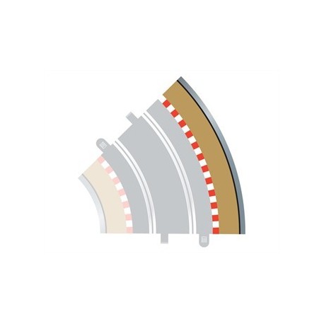 Scalextric Radius 2 bordure extérieure courbe 45° x 4