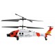 AMEWI Hélicoptère RC UH-60 CX Black Hawk Coastguard – 3 Canaux RTF avec Rotor Coaxial