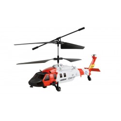 AMEWI Hélicoptère RC UH-60 CX Black Hawk Coastguard – 3 Canaux RTF avec Rotor Coaxial
