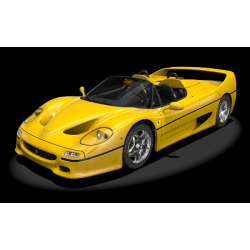POCHER HK63 Ferrari F50 - Giallo Modena kit 1:8 688 pièces - plus de 30h de construction - Précommandez maintenant !