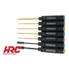 HRC Kit d'outils - Titane - PRO JAPAN - (7 pièces)( Ideal Tamiya)