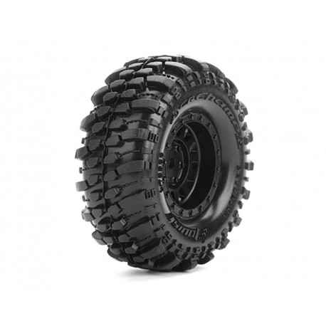 LouiseRC Pneus CR-CHAMP sur jantes 1,0" avec hexagone de 7 mm (lot de 2) – pour Mini-Crawler 1/18-1/24 (TRX-4M, SCX24)