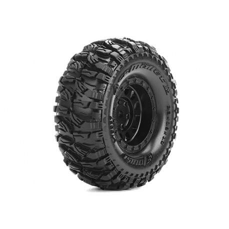LouiseRC Pneus CR-Mallet sur jantes 1,0" avec hexagone de 7 mm (lot de 2) – Louise pour Mini-Crawler 1/18-1/24 – TRX-4M, SCX24