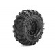 Pneus CR-ROWDY sur jantes 1,0" avec hexagone de 7 mm (lot de 2) – Louise pour Mini-Crawlers 1/18–1/24 (TRX-4M, SCX24)