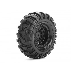 Pneus CR-ROWDY sur jantes 1,0" avec hexagone de 7 mm (lot de 2) – Louise pour Mini-Crawlers 1/18–1/24 (TRX-4M, SCX24)