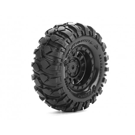 Pneus CR-ROWDY sur jantes 1,0" avec hexagone de 7 mm (lot de 2) – Louise pour Mini-Crawlers 1/18–1/24 (TRX-4M, SCX24)