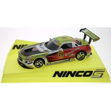 Ninco 50604 Slot Car MERCEDES SLS Gt3 Vodafone #25 Lightning MB